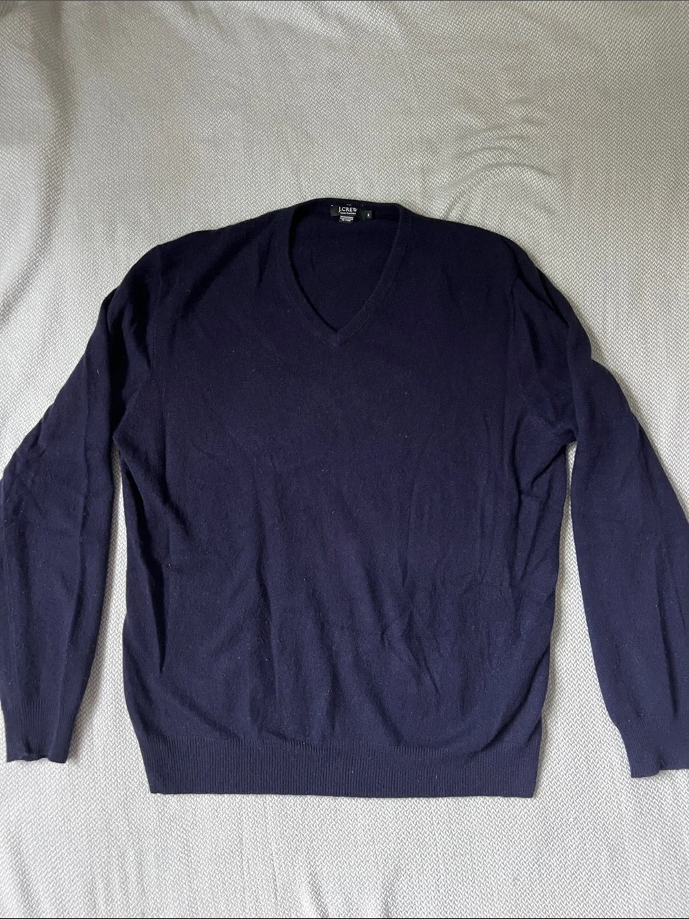 J. Crew Men's Dark Navy V-Neck Sweater